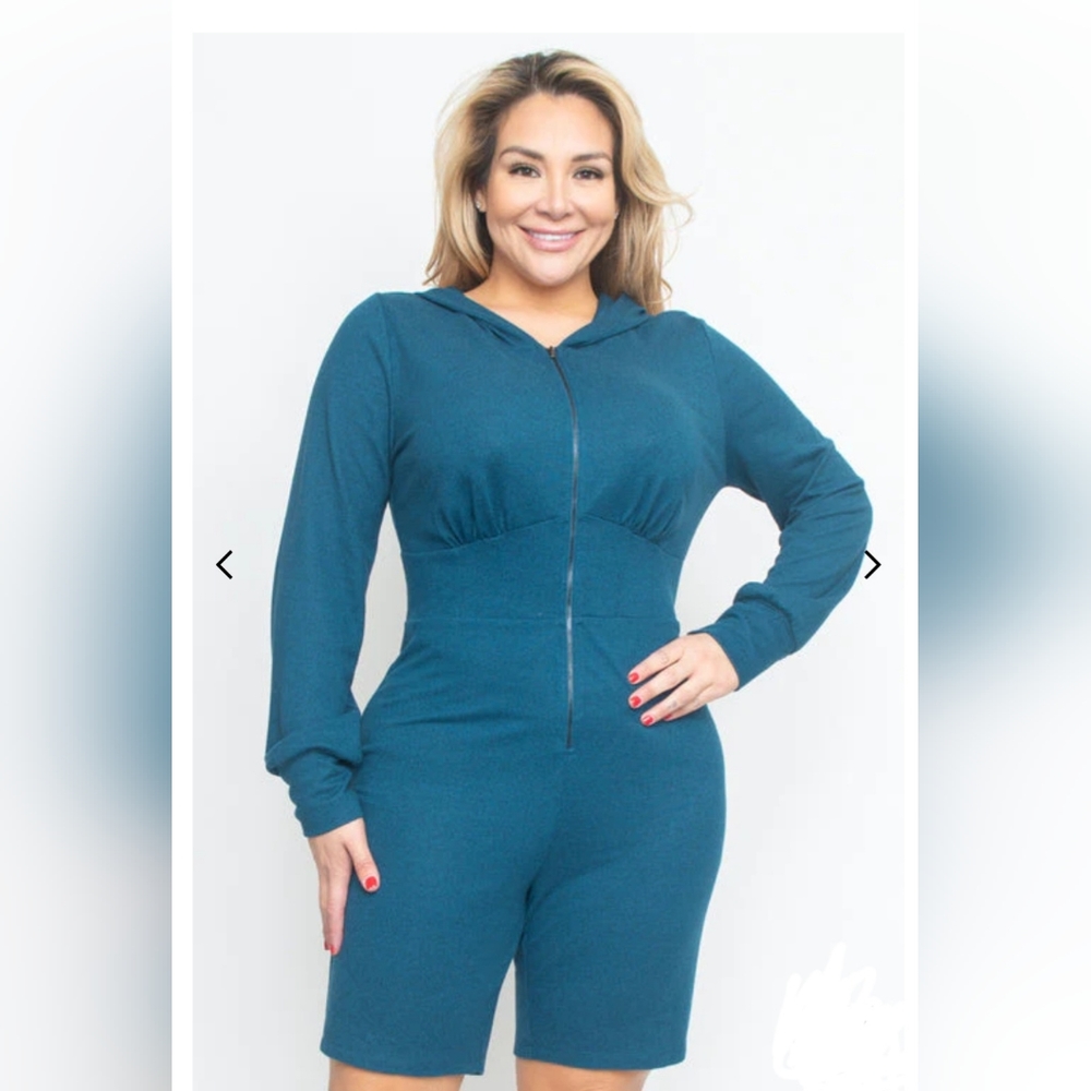 Plus Size Long Sleeve Romper
